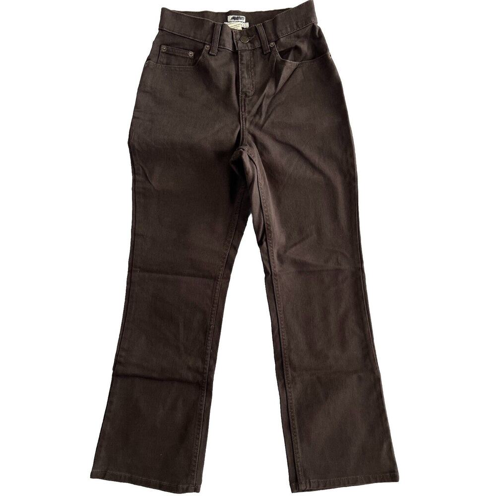 L.L. Bean Jeans Women Size 9 Mid Rise Bootcut Classic Fit Brown 25x26